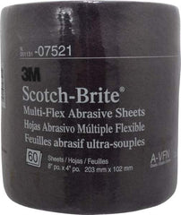 3M - 20' Long x 8" Wide Nonwoven Roll - Very Fine Grade, Purple, Aluminum Oxide - Industrial Tool & Supply