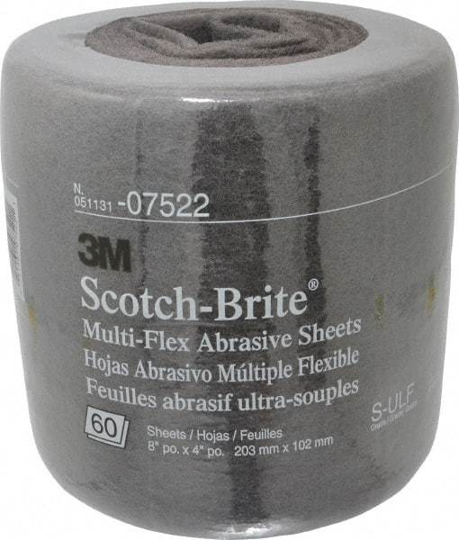 3M - 20' Long Nonwoven Roll - Very Fine Grade, Gray, Silicon Carbide - Industrial Tool & Supply