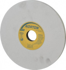 Norton - 8" Diam x 1-1/4" Hole x 1/2" Thick, J Hardness, 80 Grit Surface Grinding Wheel - Aluminum Oxide, Type 1, Medium Grade, 3,600 Max RPM, Vitrified Bond, No Recess - Industrial Tool & Supply