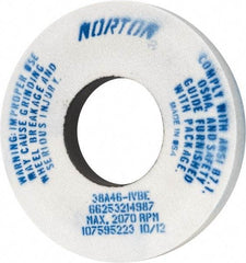 Norton - 12" Diam x 5" Hole x 1-1/2" Thick, I Hardness, 46 Grit Surface Grinding Wheel - Aluminum Oxide, Type 1, Coarse Grade, 2,070 Max RPM, Vitrified Bond, No Recess - Industrial Tool & Supply
