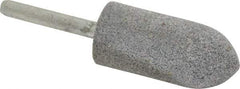 Norton - 7/8" Head Diam x 2" Thickness, A11, Pointed Tree End, Aluminum Oxide Mounted Point - Medium Grade, 60 Grit - Industrial Tool & Supply