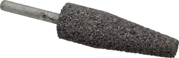 Norton - 3/4" Head Diam x 2-1/2" Thickness, A1, Cone End, Zirconia Alumina Mounted Point - Very Coarse Grade, 24 Grit, 20,960 RPM - Industrial Tool & Supply