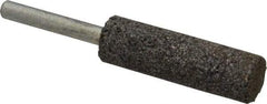 Norton - 5/8" Head Diam x 2" Thickness, W197, Cylinder End, Zirconia Alumina Mounted Point - Very Coarse Grade, 24 Grit, 24,550 RPM - Industrial Tool & Supply