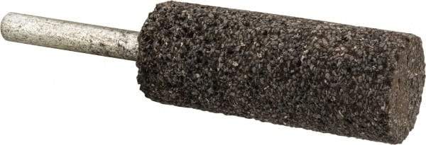 Norton - 3/4" Head Diam x 2" Thickness, W208, Cylinder End, Zirconia Alumina Mounted Point - Very Coarse Grade, 24 Grit, 22,830 RPM - Industrial Tool & Supply