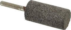 Norton - 1" Head Diam x 2" Thickness, W222, Cylinder End, Zirconia Alumina Mounted Point - Very Coarse Grade, 24 Grit, 20,250 RPM - Industrial Tool & Supply