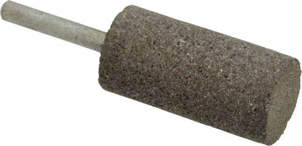 Norton - 1" Head Diam x 2" Thickness, W222, Cylinder End, Zirconia Alumina Mounted Point - Very Coarse Grade, 30 Grit, 20,250 RPM - Industrial Tool & Supply