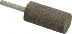 Norton - 1" Head Diam x 2" Thickness, W222, Cylinder End, Zirconia Alumina Mounted Point - Very Coarse Grade, 30 Grit, 20,250 RPM - Industrial Tool & Supply