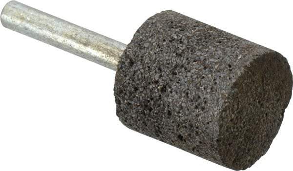 Norton - 1" Head Diam x 1" Thickness, W220, Cylinder End, Zirconia Alumina Mounted Point - Very Coarse Grade, 30 Grit, 30,370 RPM - Industrial Tool & Supply