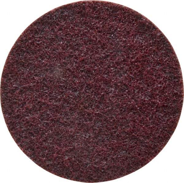 3M - 4" Diam, Aluminum Oxide Hook & Loop Disc - Medium Grade, Nonwoven, Series SC-DH - Industrial Tool & Supply