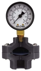 Plast-O-Matic - 160 Max psi, 2 Inch Dial Diameter, PVC Pressure Gauge Guard and Isolator - 3% Accuracy - Industrial Tool & Supply