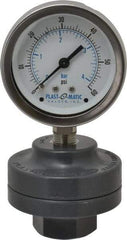 Plast-O-Matic - 60 Max psi, 2 Inch Dial Diameter, PVC Pressure Gauge Guard and Isolator - 3% Accuracy - Industrial Tool & Supply