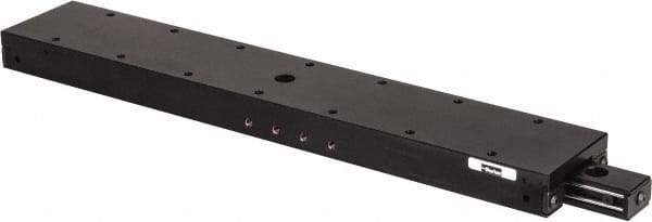 Parker - 205 Lb. Capacity, 10-32 Mount Hole, 12" Travel, Ball Bearing Slide Table - Single Axis, 14 Mounting Holes, 15" Long x 2.62" Wide x 1" High - Industrial Tool & Supply