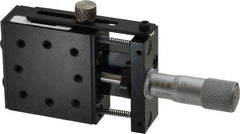 Parker - 25 Lb. Capacity, 6-32 Mount Hole, 1/2" Travel, Precision Ball Bearing Table with Center Drive - Single Axis, 8 Mounting Holes, 1-3/4" Long x 1-3/4" Wide x 3/4" High - Industrial Tool & Supply