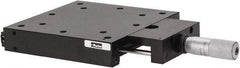 Parker - 105 Lb. Capacity, 1/4-20 Mount Hole, 1" Travel, Precision Ball Bearing Table with Center Drive - Single Axis, 12 Mounting Holes, 5" Long x 5" Wide x 1" High - Industrial Tool & Supply
