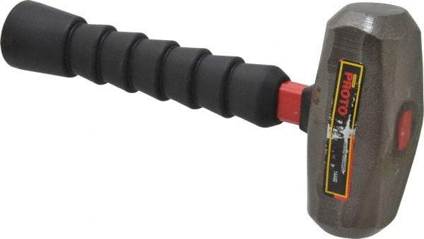 Proto - 4 Lb Head, 11-5/16" Long Drilling Hammer - Steel Head, 1-5/16" Face Diam, 4-3/4" Long Head, Fiberglass Handle - Industrial Tool & Supply