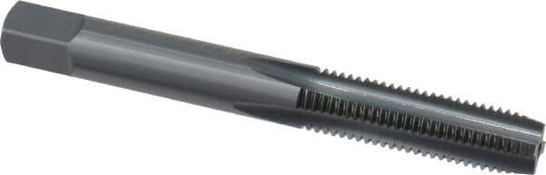 OSG - 5/16-24 UNF 3B 4 Flute Oxide Finish High Speed Steel Straight Flute Standard Hand Tap - Plug, Right Hand Thread, 2-23/32" OAL, 1-1/8" Thread Length, H3 Limit, Oversize - Exact Industrial Supply