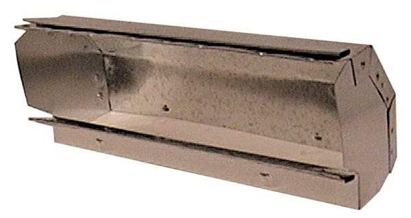 Made in USA - 3-1/4" ID Galvanized Duct Shortway 90° Stack El - 10" Long, Standard Gage, 45 Piece - Industrial Tool & Supply