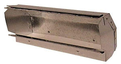 Made in USA - 2-1/4" ID Galvanized Duct Shortway 90° Stack El - 10" Long, Standard Gage, 20 Piece - Industrial Tool & Supply