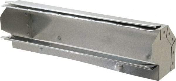 Made in USA - 2-1/4" ID Galvanized Duct Shortway 90° Stack El - 12" Long, Standard Gage, 35 Piece - Industrial Tool & Supply