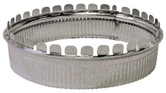 Made in USA - 8" ID Galvanized Duct Round Starting Collar - Standard Gage, 50 Piece - Industrial Tool & Supply