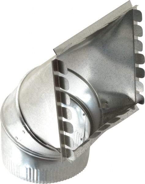 Made in USA - 6" ID Galvanized Duct Square Takeoff - 6-1/2" Long x 6-1/2" Wide, Standard Gage, 32 Piece - Industrial Tool & Supply