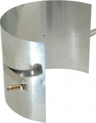 Made in USA - 4" ID Galvanized Duct Drawband - 4" Long, Standard Gage, 25 Piece - Industrial Tool & Supply