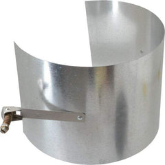 Made in USA - 5" ID Galvanized Duct Drawband - 5" Long, Standard Gage, 25 Piece - Industrial Tool & Supply