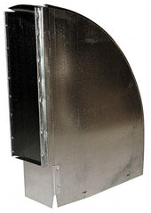Made in USA - Galvanized Duct Flatway 90° Stack El - 12" Wide x 3-1/4" High, Standard Gage, 10 Piece - Industrial Tool & Supply