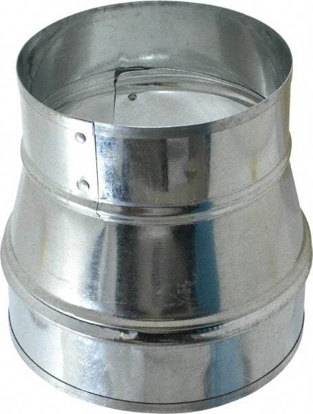 Made in USA - 6" ID Galvanized Duct Tapered Reducer without Crimp - Standard Gage, 20 Piece - Industrial Tool & Supply