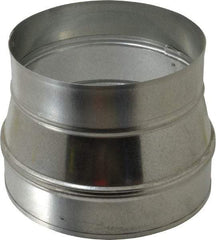 Made in USA - 8" ID Galvanized Duct Tapered Reducer without Crimp - Standard Gage, 12 Piece - Industrial Tool & Supply