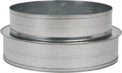 Made in USA - 8" ID Galvanized Duct Shortway Reducer without Crimp - Standard Gage, 24 Piece - Industrial Tool & Supply