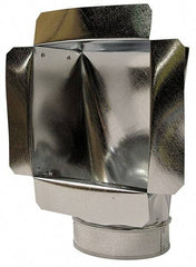 Made in USA - 8" ID Galvanized Duct Side Ceiling Box - 10" Long x 10" Wide, Standard Gage, 8 Piece - Industrial Tool & Supply