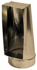 Made in USA - 6" ID Galvanized Duct End Register Boot - 12" Long x 4" Wide, Standard Gage, 25 Piece - Industrial Tool & Supply