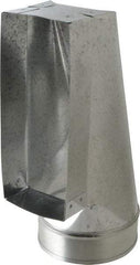 Made in USA - 6" ID Galvanized Duct End Register Boot - 10" Long x 4" Wide, Standard Gage, 25 Piece - Industrial Tool & Supply