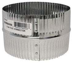 Made in USA - 8" ID Galvanized Duct Flex Connector - Standard Gage, 30 Piece - Industrial Tool & Supply