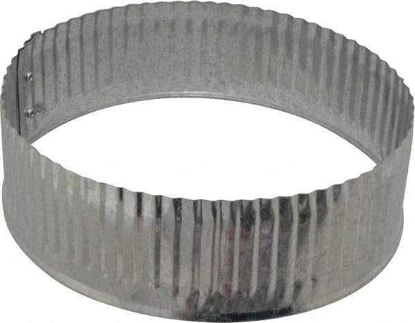 Made in USA - 6" ID Galvanized Duct Flex Connector - Standard Gage, 35 Piece - Industrial Tool & Supply