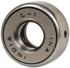 INA Bearing - 1/2" Inside x 1-7/32" Outside Diam, 9/16" Thick, Steel Ball Thrust Bearing - 5,600 Lbs. Static Capacity, 3,850 Max Pressure x Velocity - Industrial Tool & Supply