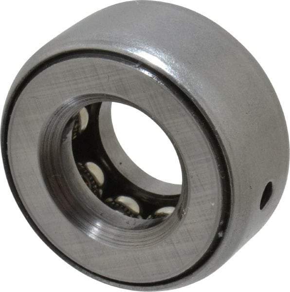 INA Bearing - 9/16" Inside x 1-7/32" Outside Diam, 9/16" Thick, Steel Ball Thrust Bearing - 5,600 Lbs. Static Capacity, 3,850 Max Pressure x Velocity - Industrial Tool & Supply