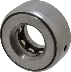 INA Bearing - 9/16" Inside x 1-7/32" Outside Diam, 9/16" Thick, Steel Ball Thrust Bearing - 5,600 Lbs. Static Capacity, 3,850 Max Pressure x Velocity - Industrial Tool & Supply