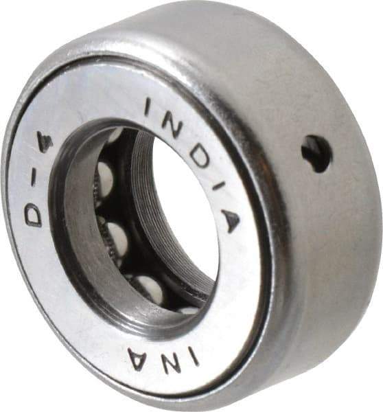 INA Bearing - 11/16" Inside x 1.344" Outside Diam, 9/16" Thick, Steel Ball Thrust Bearing - 6,700 Lbs. Static Capacity, 4,100 Max Pressure x Velocity - Industrial Tool & Supply