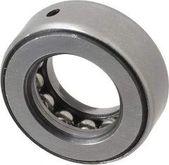 INA Bearing - 13/16" Inside x 1-15/32" Outside Diam, 9/16" Thick, Steel Ball Thrust Bearing - 7,300 Lbs. Static Capacity, 4,250 Max Pressure x Velocity - Industrial Tool & Supply