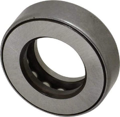 INA Bearing - 1-1/16" Inside x 1.969" Outside Diam, 5/8" Thick, Steel Ball Thrust Bearing - 13,100 Lbs. Static Capacity, 6,700 Max Pressure x Velocity - Industrial Tool & Supply