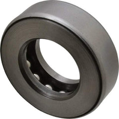 INA Bearing - 1-1/4" Inside x 2-11/32" Outside Diam, 3/4" Thick, Steel Ball Thrust Bearing - 18,800 Lbs. Static Capacity, 9,300 Max Pressure x Velocity - Industrial Tool & Supply
