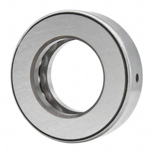 INA Bearing - 1-5/16" Inside x 2-11/32" Outside Diam, 3/4" Thick, Steel Ball Thrust Bearing - 18,800 Lbs. Static Capacity, 9,300 Max Pressure x Velocity - Industrial Tool & Supply