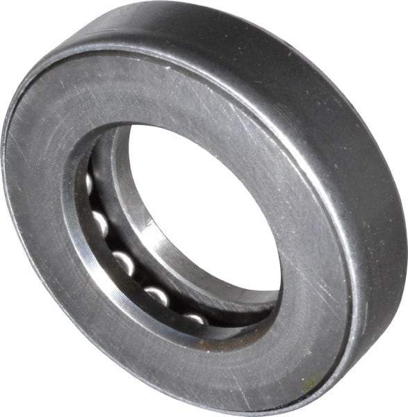 INA Bearing - 1-3/8" Inside x 2-15/32" Outside Diam, 5/8" Thick, Steel Ball Thrust Bearing - 16,600 Lbs. Static Capacity, 7,300 Max Pressure x Velocity - Industrial Tool & Supply
