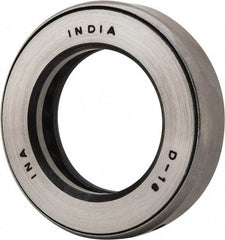 INA Bearing - 1-9/16" Inside x 2-19/32" Outside Diam, 5/8" Thick, Steel Ball Thrust Bearing - 18,300 Lbs. Static Capacity, 7,700 Max Pressure x Velocity - Industrial Tool & Supply