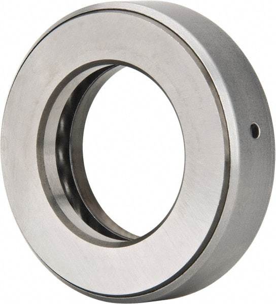 INA Bearing - 1-7/8" Inside x 3-7/32" Outside Diam, 13/16" Thick, Steel Ball Thrust Bearing - 27,500 Lbs. Static Capacity, 10,800 Max Pressure x Velocity - Industrial Tool & Supply