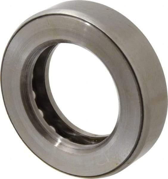 INA Bearing - 2" Inside x 3-11/32" Outside Diam, 7/8" Thick, Steel Ball Thrust Bearing - 32,500 Lbs. Static Capacity, 13,400 Max Pressure x Velocity - Industrial Tool & Supply