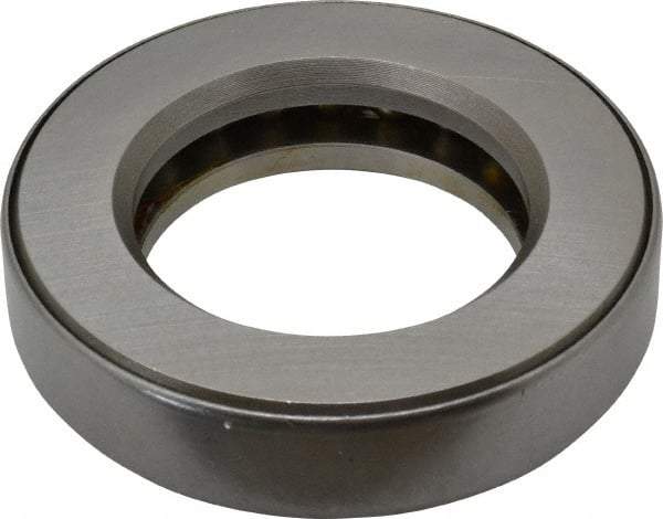 INA Bearing - 2-1/8" Inside x 3-19/32" Outside Diam, 13/16" Thick, Steel Ball Thrust Bearing - 30,000 Lbs. Static Capacity, 11,100 Max Pressure x Velocity - Industrial Tool & Supply