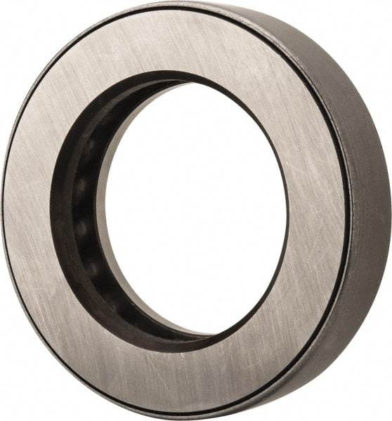 INA Bearing - 2-3/4" Inside x 4-15/32" Outside Diam, 1" Thick, Steel Ball Thrust Bearing - 51,000 Lbs. Static Capacity, 18,200 Max Pressure x Velocity - Industrial Tool & Supply